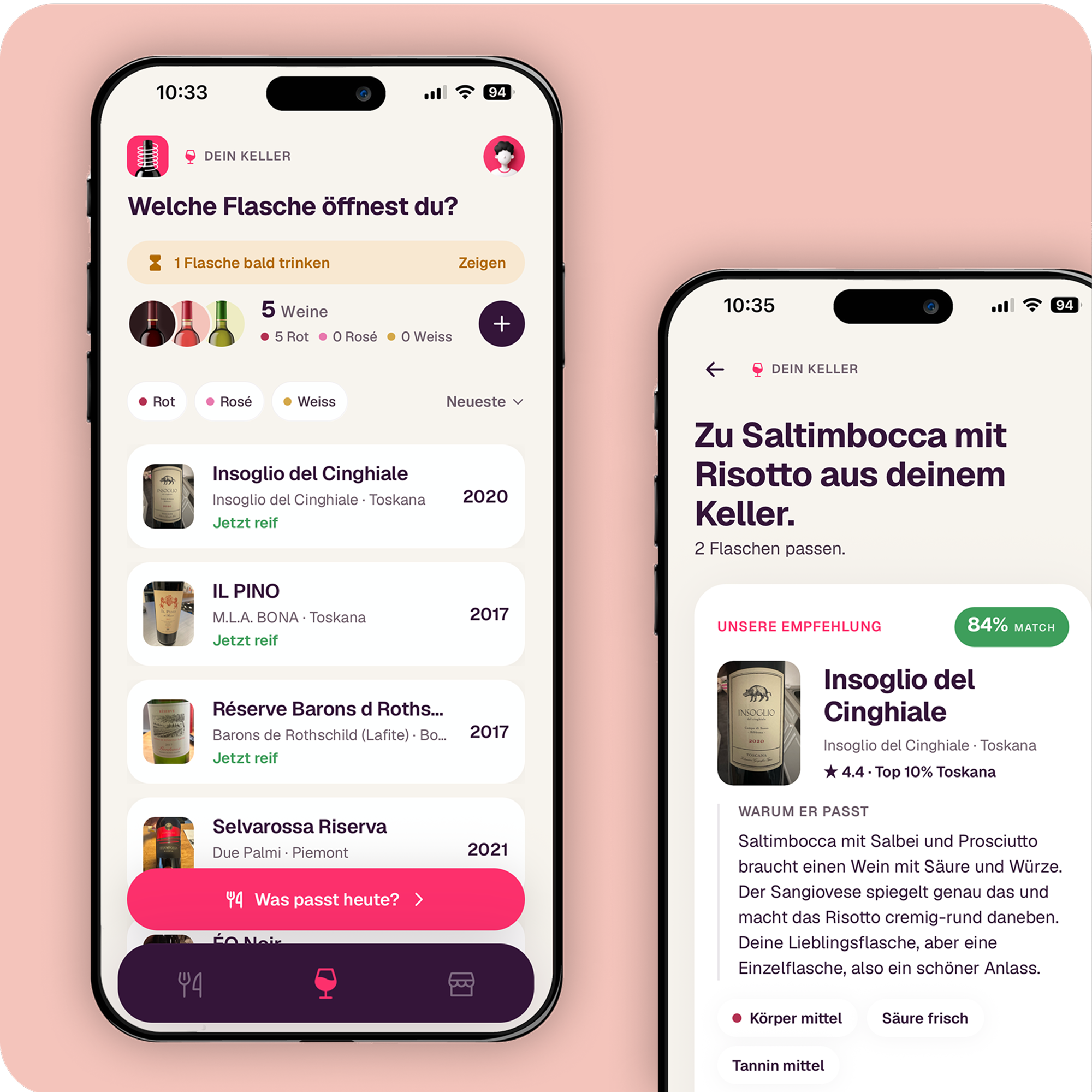 Glasspair Keller-Empfehlung